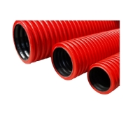 Imagine Țeavă corugată roșu PEHD Ø90mm 450N – TEHNOWORLD