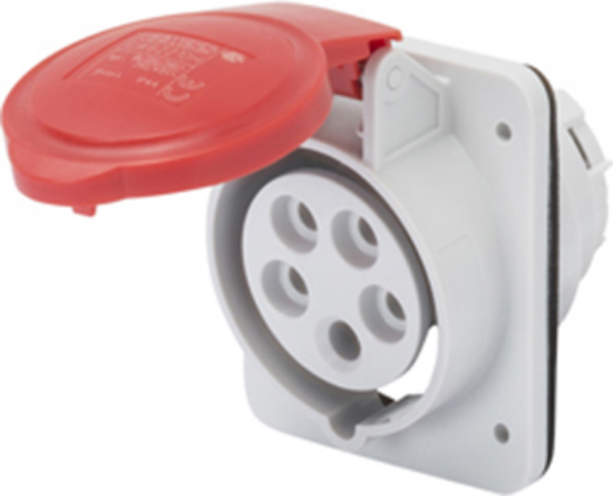 Imagine Priză industrială încastrată 3P+N+E 16A 400V IP44 6h 10° – GEWISS | GW62210H