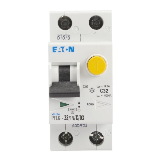 Imagine Intrerupator diferential 32A 1P+N C 6KA 300MA (Eaton)