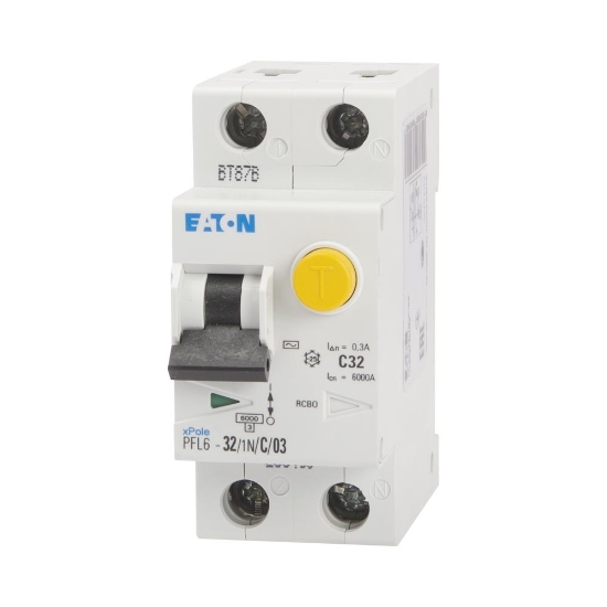 Imagine Intrerupator diferential 32A 1P+N C 6KA 300MA (Eaton)