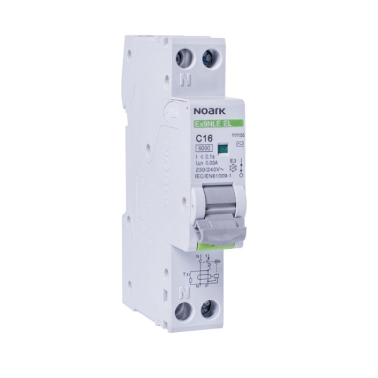 Imagine RCBO într-un singur modul Ex9NLE EL 1PN B6 30mA EU, 111146, Noark