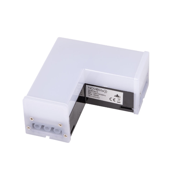 Imagine Element L Negru LED 8W 4000K IP44 pentru Corp Liniar interconectabil LED - NOVELITE