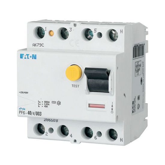 Imagine Diferențial RCCB 4P 25A 30mA 6kA – EATON | PF6