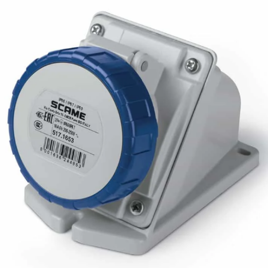 Imagine Priză industrială aplicată 2P+E 16A 230V IP67 – SCAME | 517.1653