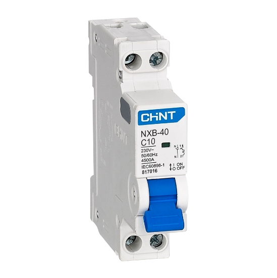 Imagine Intrerupator automat 10A 1P+N 1M 4.5KA C6, Chint