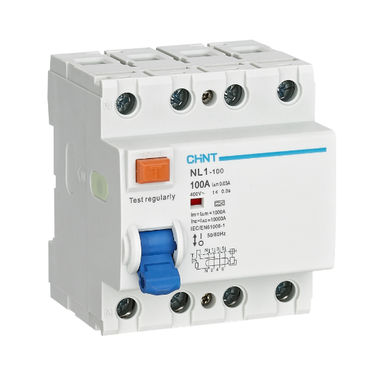 Imagine Intrerupator diferential RCCB 100A 4P 300mA 6kA tip AC, Chint