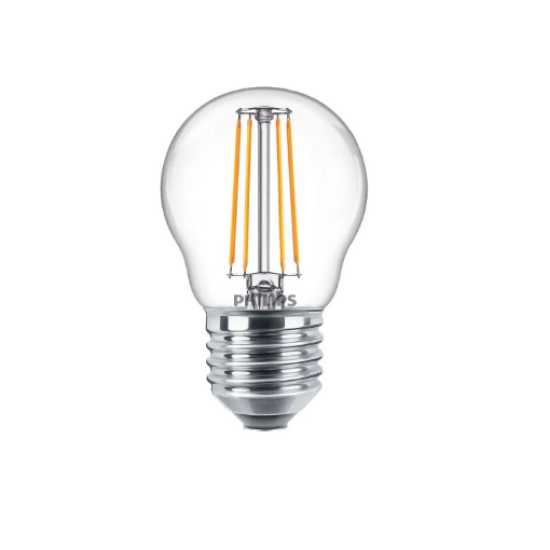 Imagine Bec LED filament sfera 45 4.3-40W E14 827, Corepro, Philips
