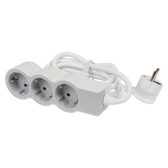 Imagine Prelungitor 3 prize Schuko 3x1,5mm² 1,5m alb-gri – LEGRAND | 694549
