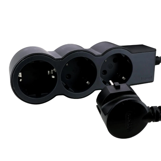 Imagine Prelungitor 3 prize Schuko 3x1,5mm² 3m negru – LEGRAND | 694560
