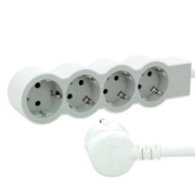 Imagine Prelungitor 4 prize Schuko 3x1,5mm² 3m alb-gri – LEGRAND | 694561