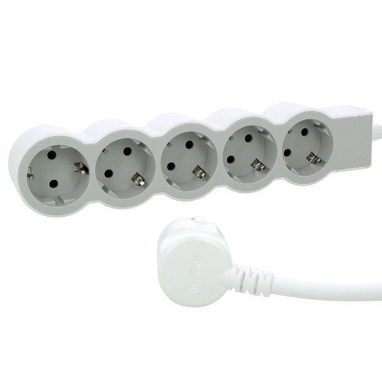 Imagine Prelungitor 5 prize Schuko 3x1,5mm² 3m alb-gri – LEGRAND | 694563