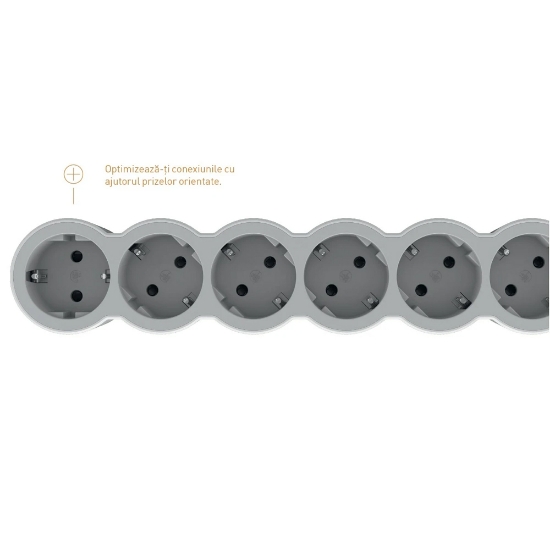 Imagine Prelungitor 5 prize Schuko 3x1,5mm² 3m alb-gri – LEGRAND | 694563