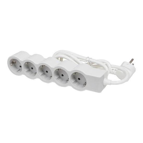 Imagine Prelungitor 5 prize Schuko 3x1,5mm² 3m alb-gri – LEGRAND | 694563
