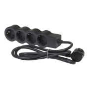 Imagine Prelungitor 4 prize Schuko 3x1,5mm² 3m negru – LEGRAND | 694562