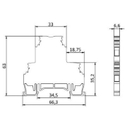 Imagine Clemă șină dublă MRK-C 4 mm² gri – ONKA | ONKA-1652