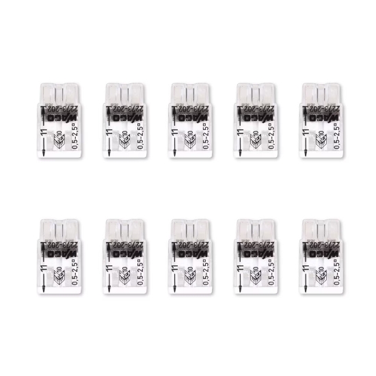 Imagine Clemă legătură 2 conductoare FY 0,5-2,5 mm², set 10 buc – WAGO | 2273-202