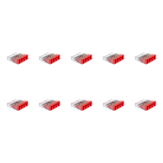 Imagine Clemă legătură 4 conductoare FY 0,5-2,5 mm², set 10 buc – WAGO | 2273-204