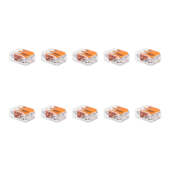 Imagine Clemă legătură 2 conductoare FY/MYF 0,2-4 mm², set 10 buc – WAGO | 221-412