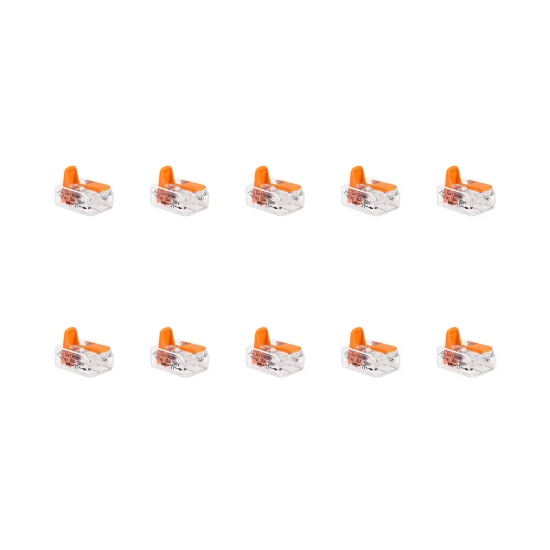 Imagine Clemă legătură 2 conductoare FY/MYF 0,2-4 mm², set 10 buc – WAGO | 221-412