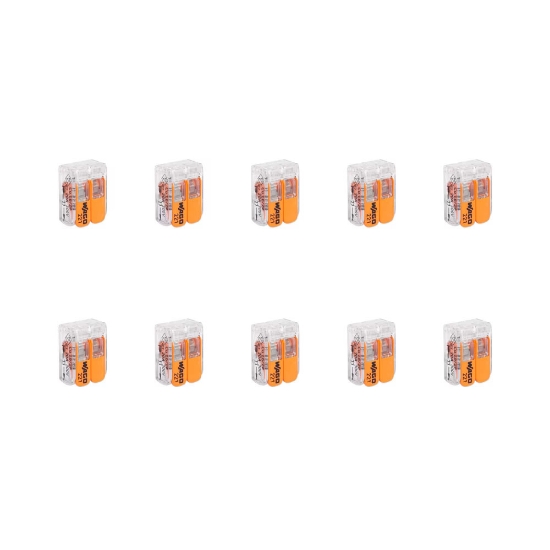 Imagine Clemă legătură 2 conductoare FY/MYF 0,2-4 mm², set 10 buc – WAGO | 221-412