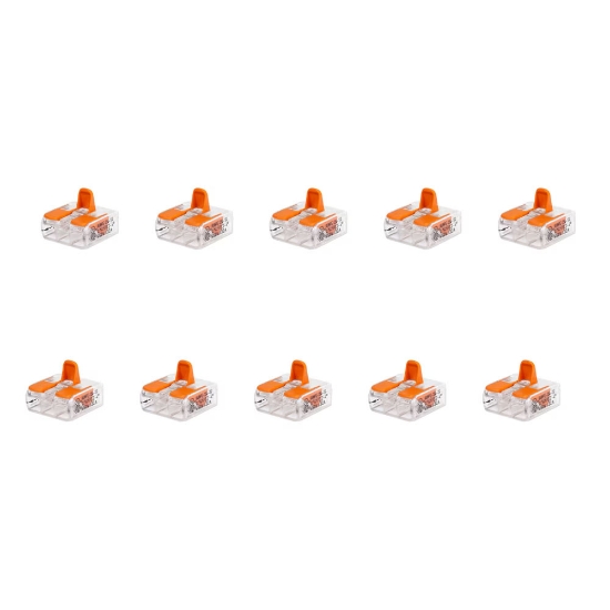 Imagine Clemă legătură 3 conductoare FY/MYF 0,2-4 mm², set 10 buc – WAGO | 221-413