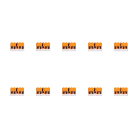 Imagine Clemă legătură 5 conductoare FY/MYF 0,2-4 mm², set 10 buc – WAGO | 221-415