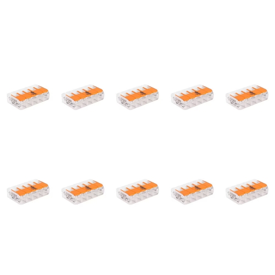 Imagine Clemă legătură 5 conductoare FY/MYF 0,2-4 mm², set 10 buc – WAGO | 221-415