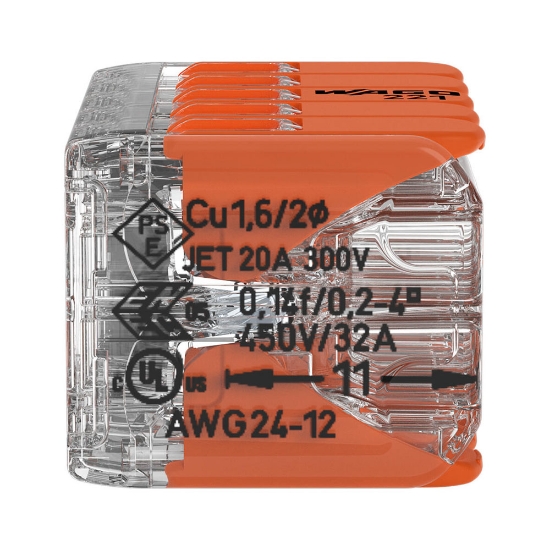 Imagine Conector îmbinare 10 conductoare FY/MYF 0,2-4 mm² – WAGO | 221-420
