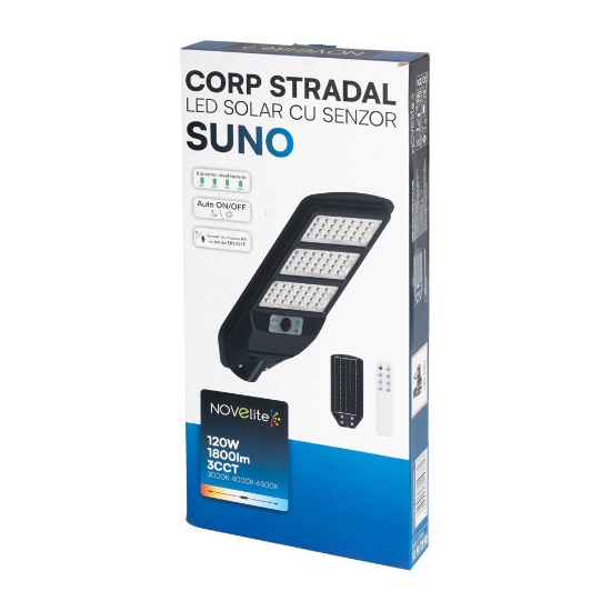 Imagine Corp Stradal Solar LED cu Senzor SUNO 120W 3CCT IP54 - NOVELITE