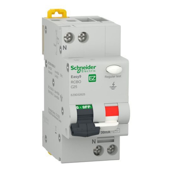 Imagine Întrerupător automat diferențial RCBO Easy9 XP 25A 1P+N 30mA curba C 6kA – SCHNEIDER | EZ9D35625