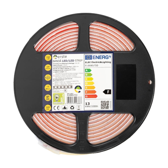 Imagine Bandă LED 24V COB 13W/m 4000K IP65 Rolă 5m - ERSTE