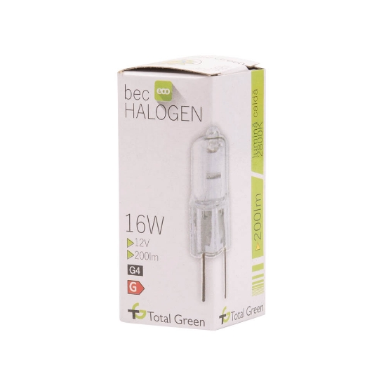 Imagine Bec halogen bulb 16W G4 12V, Total Green