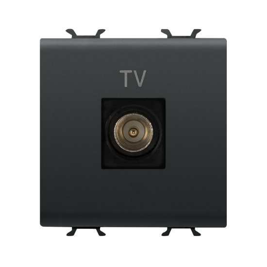 Imagine Priză TV capăt 2M negru Chorus – GEWISS | GW12367