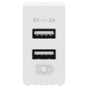 Imagine Priză 2xUSB 3A 1M alb System – GEWISS | GW20362