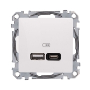 Imagine Priză USB 2.4A alb Noua Sedna - SCHNEIDER