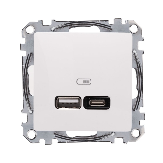 Imagine Priză USB 2.4A alb Noua Sedna - SCHNEIDER