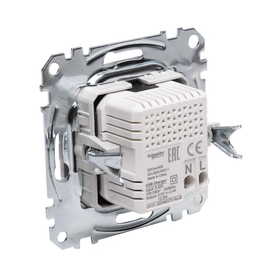 Imagine Priză USB 2.4A alb Noua Sedna - SCHNEIDER