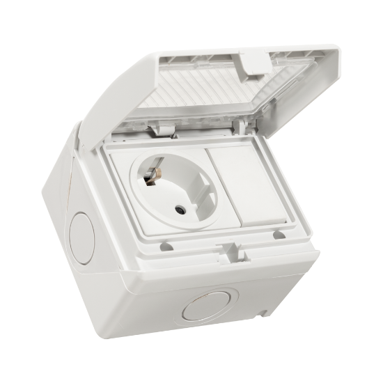 Imagine Întrerupător simplu aplicat 10A IP55 gri PT IP55 - TOTAL GREEN | 1205.102