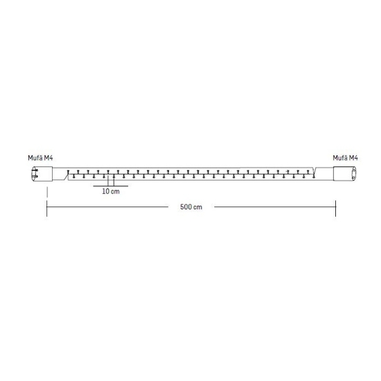 Imagine Instalatie Extensibila 50 LED 3.6W 2700K Cablu Alb