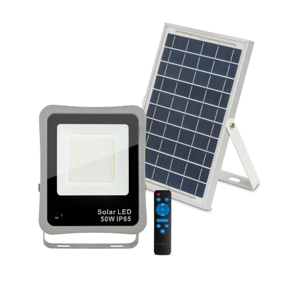 Imagine Proiector Solar LED Gri V1 50W 6500K IP65 - NOVELITE