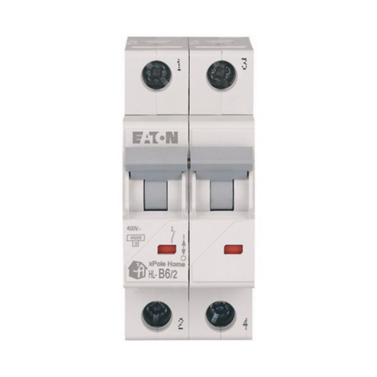 Imagine Xpole intrerupator automat 6A 2P B 4.5KA, Eaton