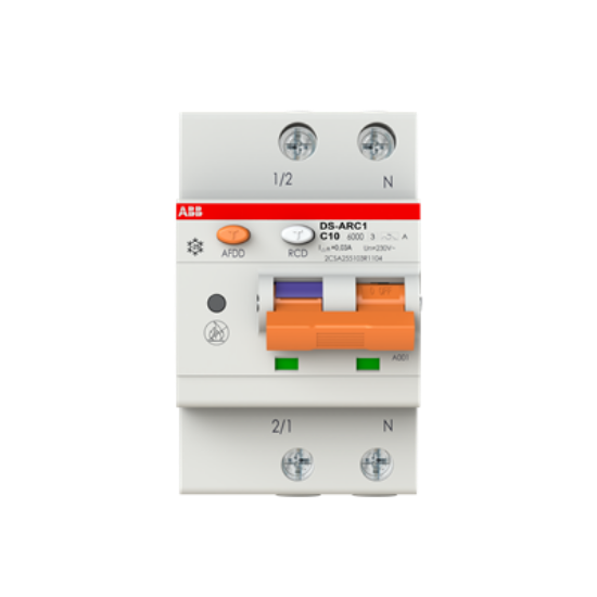 Imagine Intrerupator diferential AFDD 10A 1P+N C 6KA 30MA, ABB
