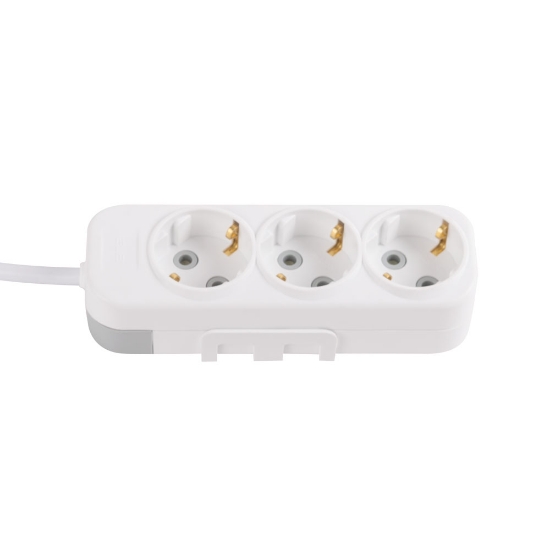 Imagine Prelungitor 3 prize Schuko 3x1,5mm² 2m alb Myra – EL-BI
