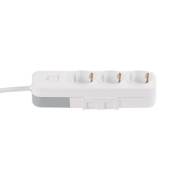 Imagine Prelungitor 3 prize Schuko cu întrerupător 3x1,5mm² 2m alb Myra – EL-BI