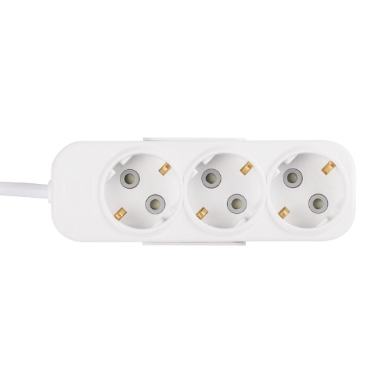 Imagine Prelungitor 3 prize Schuko 3x1,5mm² 5m alb Myra – EL-BI