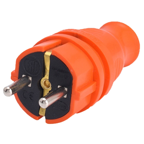 Imagine Ștecher cauciuc IP44 portocaliu – BYLION