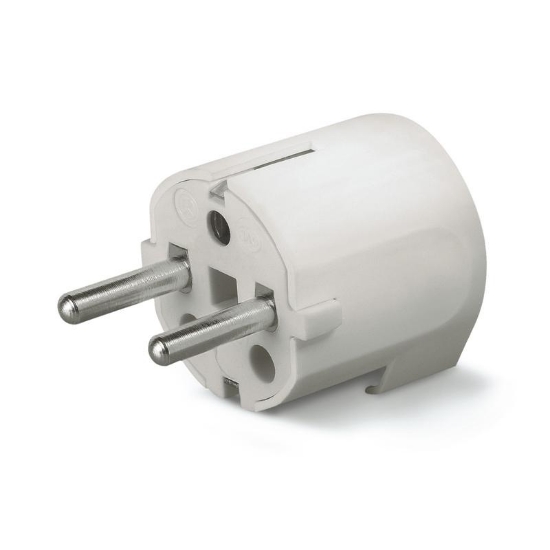 Imagine Ștecher Schuko 90° 2P+E 16A alb – SCAME | 130.83