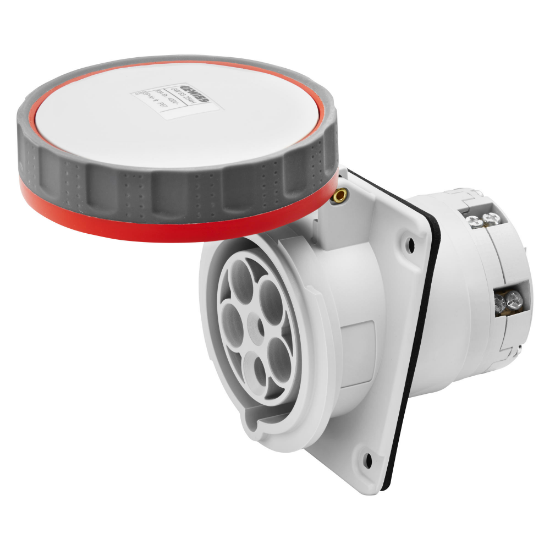 Imagine Priză industrială încastrată 3P+N+E 63A 400V IP67 6h 10° – GEWISS | GW63254H
