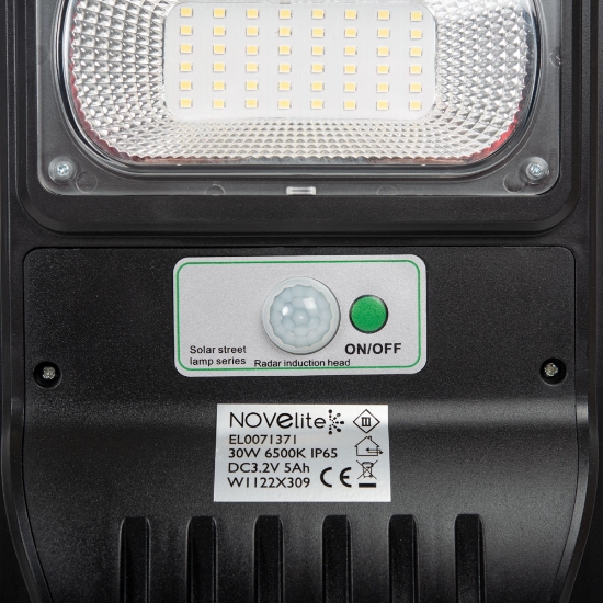 Imagine Corp Stradal Solar LED cu Senzor 30W 6500K IP65 - NOVELITE