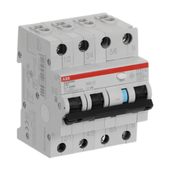 Imagine Intrerupator diferential 32A 4P C 6KA 30MA, ABB